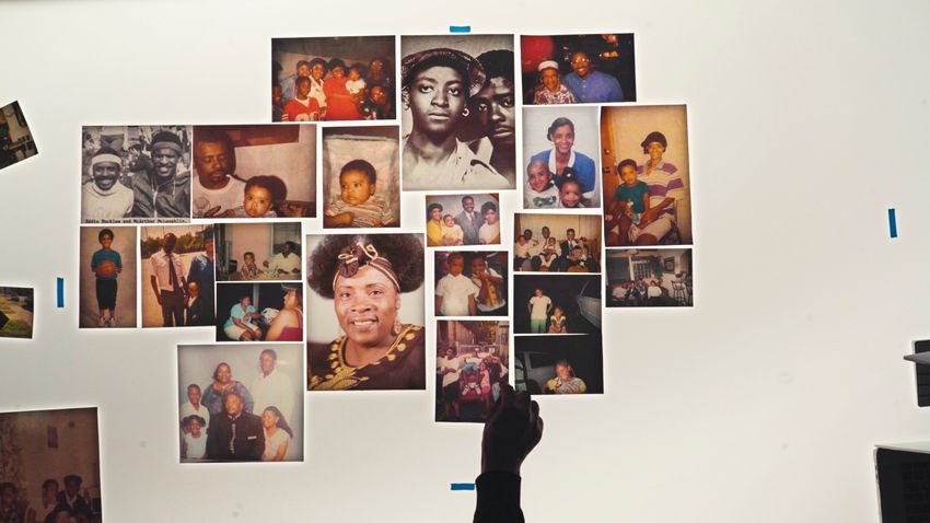 Caption: A collage of family photos of the director Edward Buckles Jr. From Edward Buckles Jr.’s ‘Katrina Babies.’ Courtesy of HBO Max