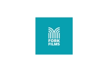Fork Films logo featuring turquoise background with white text and design