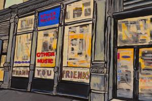 Animated storefront for the independent record store Other Music.