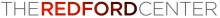 The Redford Center logo featuring black and red letters
