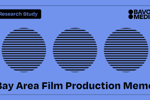 Blue graphic with black text that reads "Bay Area Film Production Memo."