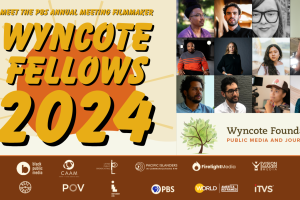 Image of an announcement of the 2024 Wyncote Fellows, with headshots of the 12 fellows in the upper right hand corner, the Wyncote Foundation logo, and the logos of the 12 partner organizations at the bottom.