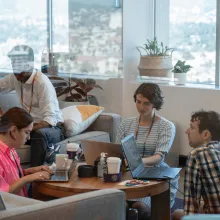 IDA staff at IDA office during Getting Real 2022